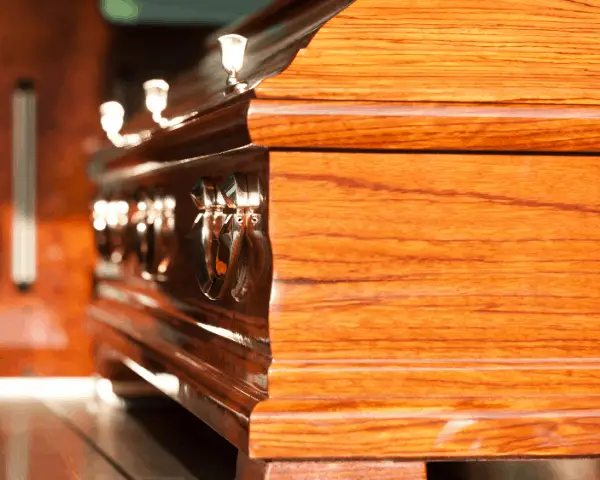 wooden casket