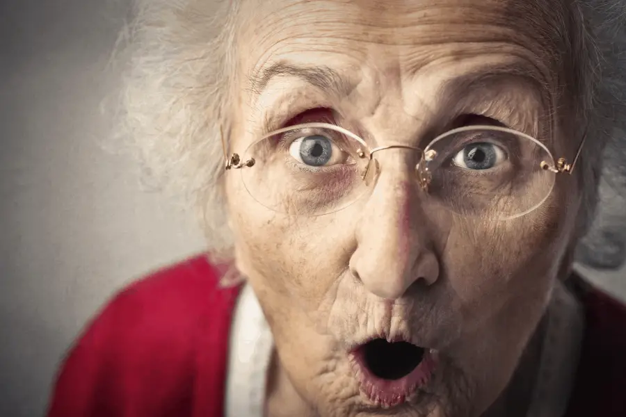 shocked old woman
