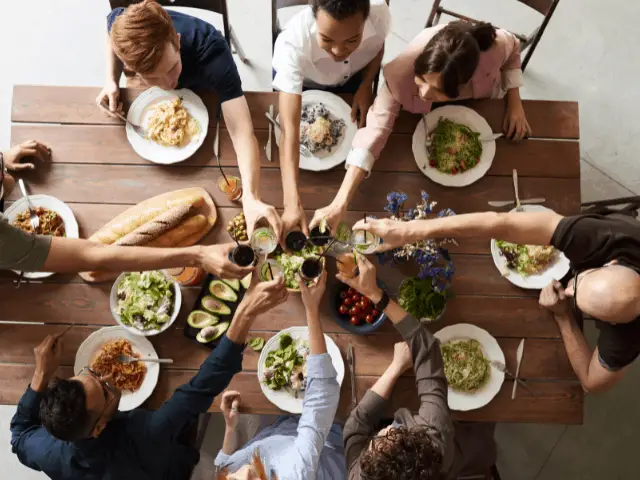 family eating dinner
