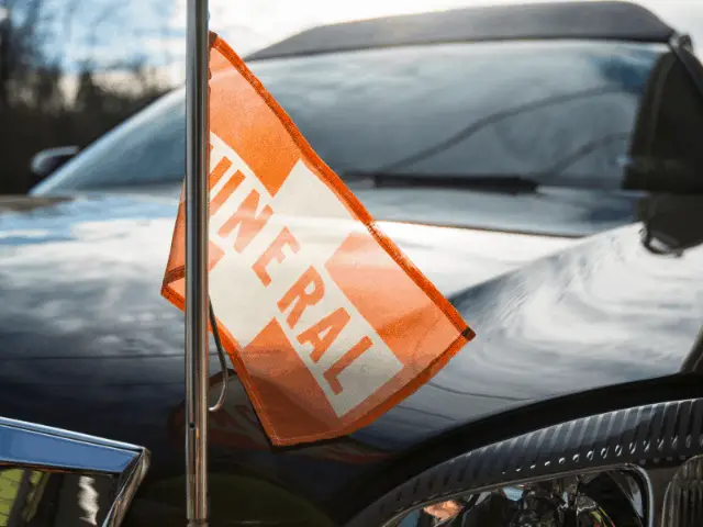 funeral procession flag