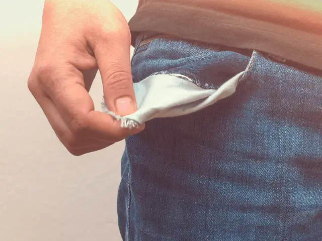 empty jean pocket
